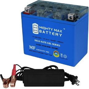 Mighty Max Battery YT12B-4 GEL Battery Replaces Parts Unlimited 2113-0090 + 12V 2A Chrgr in Saudi Arabia