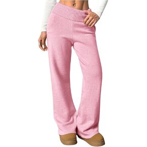 طية فيردوسا للسيدات فوق سروال صالة مرنة منخفضة الخصر ساق مستقيمة in Kuwait