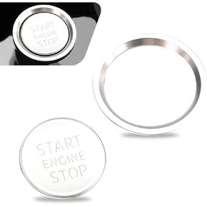 2 PCS Car Button Starter Cover, Ignition Ring Cover Interior Modification, Engine Button Decoration, Universal for Most Cars (Red) in Saudi Arabia
