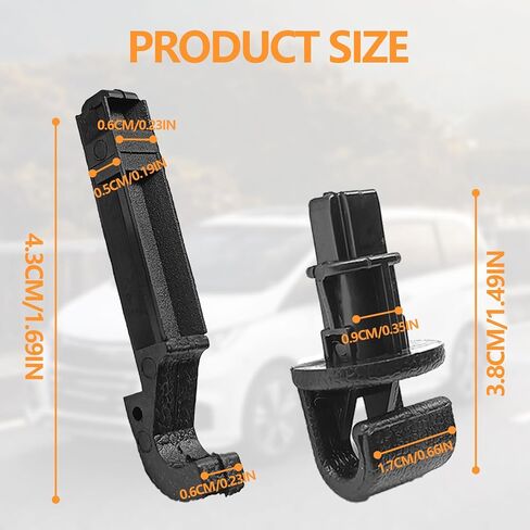 6pcs sunshade hook ablips ، متوافق مع 2005-2010 هوندا أوديسي ، استبدل OEM: 83-715-SHJ-A21ZA ، 83715-SHJ-A21ZA (أسود) in Saudi Arabia