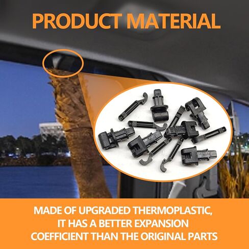 6pcs sunshade hook ablips ، متوافق مع 2005-2010 هوندا أوديسي ، استبدل OEM: 83-715-SHJ-A21ZA ، 83715-SHJ-A21ZA (أسود) in Saudi Arabia