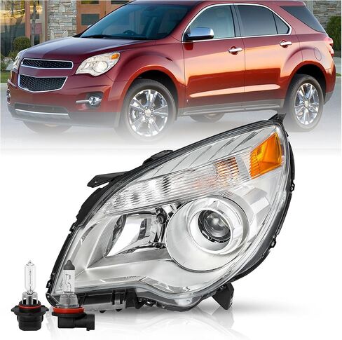 Headlights Assembly Fit 2010-2015 Chevy Equinox Halogen Type Projector Headlamp LH+RH Driver & Passenger Side in Saudi Arabia