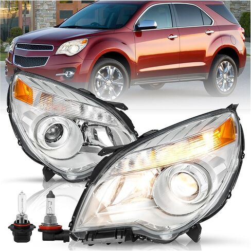 Headlights Assembly Fit 2010-2015 Chevy Equinox Halogen Type Projector Headlamp LH+RH Driver & Passenger Side in Saudi Arabia