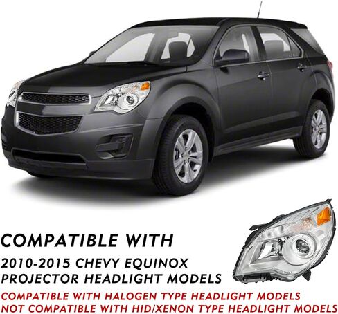 Headlights Assembly Fit 2010-2015 Chevy Equinox Halogen Type Projector Headlamp LH+RH Driver & Passenger Side in Saudi Arabia