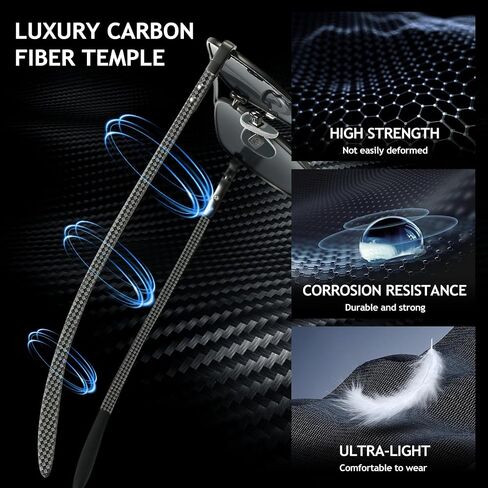 SUNGAIT Carbon Fiber Sunglasses Square Aviator Polarized Sun Glasses Men Driving Fishing Gifts UV400 Protection in Saudi Arabia