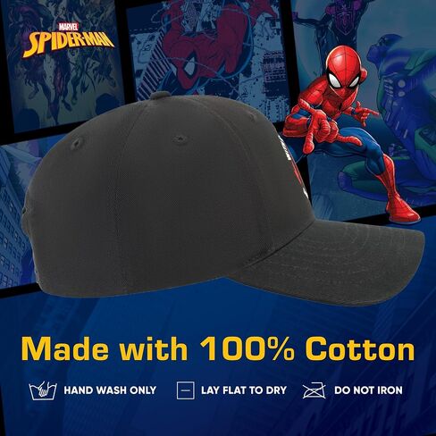 Marvel Spider-Man Capball Cap ، قبعة Snapback للبالغين مع حافة منحنية ، متعددة ، مقاس واحد in Saudi Arabia