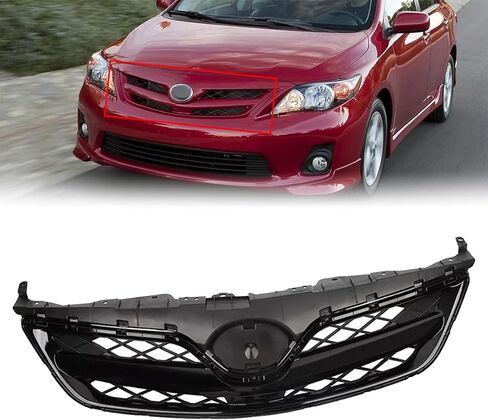 Front Bumper Upper & Lower Grille Assembly Fit For 2011 2012 2013 Toyota Corolla Air Intake Grille Grill Direct Replacement For TO1036125, TO1200340 | 5311202280, 5310002410C0 in Saudi Arabia