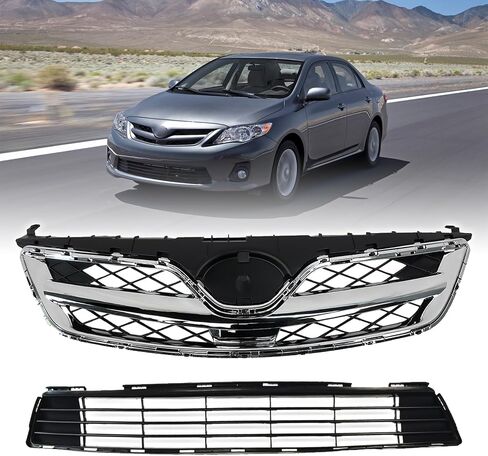 Front Bumper Upper & Lower Grille Assembly Fit For 2011 2012 2013 Toyota Corolla Air Intake Grille Grill Direct Replacement For TO1036125, TO1200340 | 5311202280, 5310002410C0 in Saudi Arabia