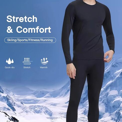 Long Sleeve Thermal Compression Shirts for Men, Thermal Shirts Fleece Lined for Athletic Base Layer Cold Weather in Saudi Arabia