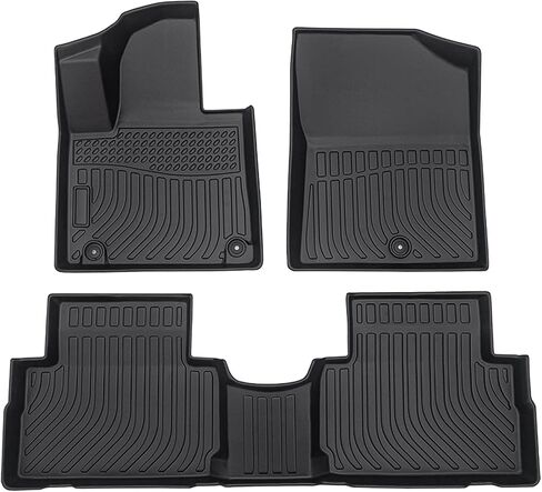 Cartist Custom Fit for Floor Mats Hyundai Santa Cruz 2022 2023 2024 2025 All Weather Anti-Slip Floor Liners for Santa Cruz Accessories Front & 2nd Row Heavy Duty in Kuwait