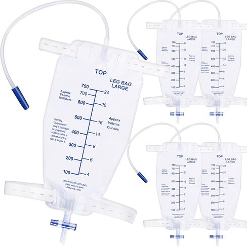 10-Piece Latex Catheter Set with 2000ml Collection Bag & 750ml Portable Leg Bag – Leak-Resistant Design, Flexible Tubing, Secure Fi(30mm) in Saudi Arabia