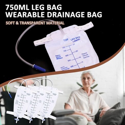 10-Piece Latex Catheter Set with 2000ml Collection Bag & 750ml Portable Leg Bag – Leak-Resistant Design, Flexible Tubing, Secure Fi(30mm) in Saudi Arabia