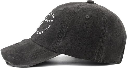 I Can't But I Know A Jesuss Cross Funny Christian Hat for Womens Washed Distressed Baseball Caps Vintage Washed Hiking Hat Breathable in Saudi Arabia