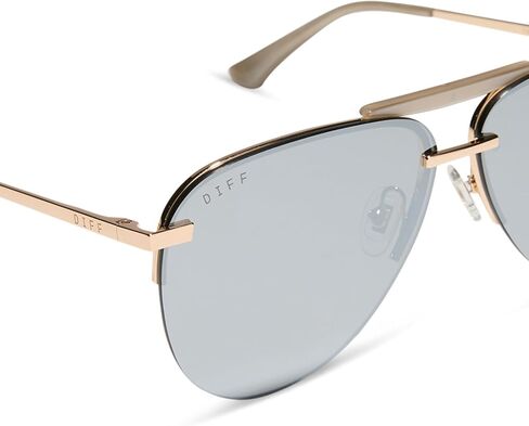 DIFF Tahoe Designer Oversized Aviator Sunglasses for Women UV400 Protection, Gold Frames in Saudi Arabia