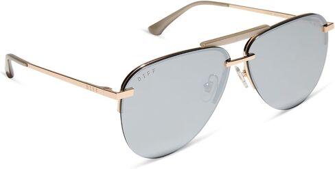 DIFF Tahoe Designer Oversized Aviator Sunglasses for Women UV400 Protection, Gold Frames in Saudi Arabia