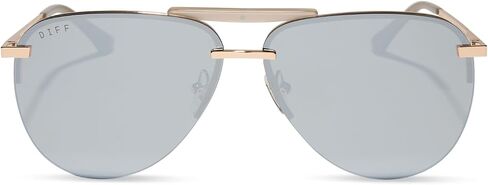 DIFF Tahoe Designer Oversized Aviator Sunglasses for Women UV400 Protection, Gold Frames in Saudi Arabia