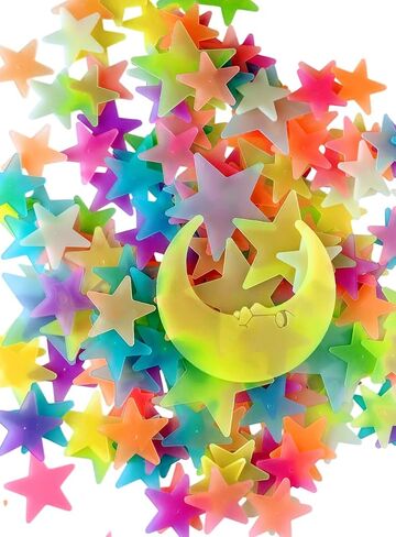 Glow in the Dark Stars - يشمل دليل التثبيت والكوكبة ، فقط نجوم التوهج المدعومة من Illumaglow2.0 ، اختر من بين العادية أو الجديدة متعددة الألوان لدينا in Kuwait