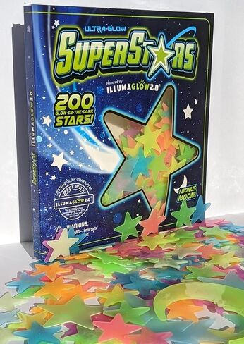 Glow in the Dark Stars - يشمل دليل التثبيت والكوكبة ، فقط نجوم التوهج المدعومة من Illumaglow2.0 ، اختر من بين العادية أو الجديدة متعددة الألوان لدينا in Kuwait