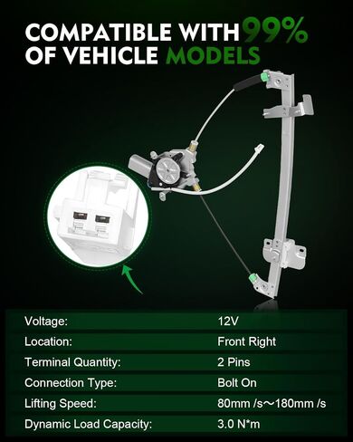 BJ0E-58-590D منظم نافذة الطاقة اليمنى الأمامي مع ملاءمة للمحرك: -Mazda Protege 1999 2000 2001 2002 2003 ، for Protege5 2003 ، مع 2 Pin OE# 741-741 741741 BJ0E-58-590E WL44112 in Saudi Arabia