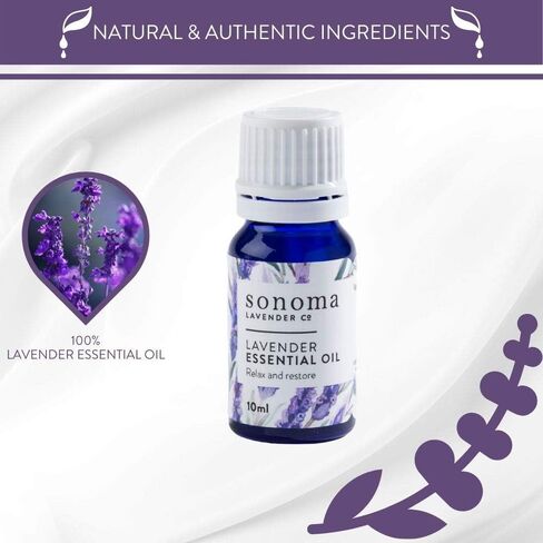 Sonoma Lavender Pure Lavender Essential Oil, 100% Natural Essential Oils for Aromatherapy, Calming Lavender Oil to Promote Relaxation, 10 mL in Saudi Arabia