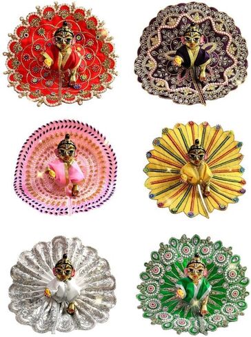 Laddu Gopal Dress Size 6 l Ladoo Gopal Dress l Kanha Ji Dress (Set of 6 Poshak) Size 0 1 2 3 4 5 6 in Saudi Arabia