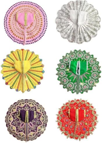 Laddu Gopal Dress Size 6 l Ladoo Gopal Dress l Kanha Ji Dress (Set of 6 Poshak) Size 0 1 2 3 4 5 6 in Saudi Arabia