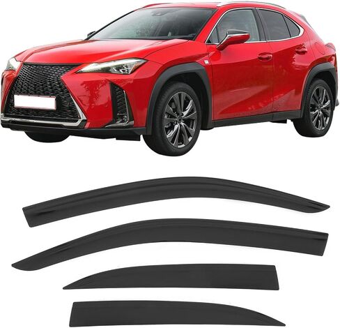 Ikon Motorsports Tape on Windows Agens متوافق مع 2019-2025 لكزس UX-Series UX200 UX250H UX300H ، حرس المطر الأكريليك/ملون ، وينفرف الرياح الجانبية 4pcs in Kuwait