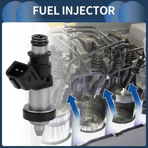 Fuel Injector, Engine Fuel Injection Nozzle No.06164-PCA-000 for Honda CR-V EX, LX 1999-2001 2.0L for Honda CR-V SE 2000-2001 2.0L Black, 4 Pcs in Saudi Arabia
