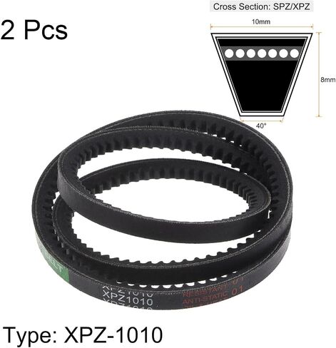 HARFINGTON 2pcs XPZ-1087 V-Belts Drive Belt 1087mm Pitch Girth 10mm Width 8mm Height Rubber for Power Transmission in Saudi Arabia