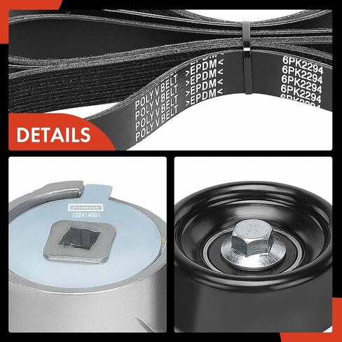 A-Premium Engine Serpentine Belt Drive Kit Compatible with Ford Mustang 1988 1989 1990 1991 1992 1993-5.0L in Saudi Arabia