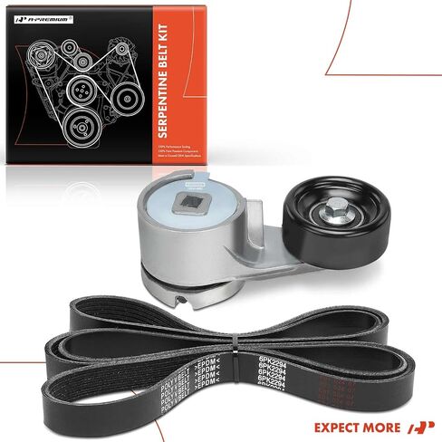 A-Premium Engine Serpentine Belt Drive Kit Compatible with Ford Mustang 1988 1989 1990 1991 1992 1993-5.0L in Saudi Arabia