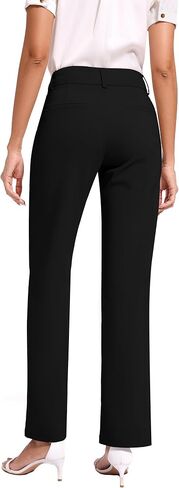 FUNYYZO Women Stretch Business Straight Leg Dress Slacks Pants with Pockets Wear to Work Casual Suitpants in Kuwait