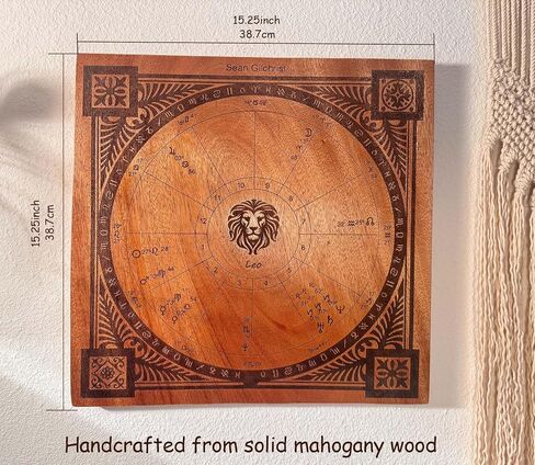 Custom Engraved Wooden Astrology Chart + Digital Report, Personalized Astrology Gift Wall Decor, Zodiac Signs Wall Art, Natal Chart Reading, Gift Idea for Friend, Family - Birthday, Anniversary in Saudi Arabia