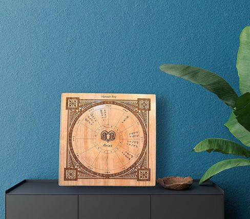 Custom Engraved Wooden Astrology Chart + Digital Report, Personalized Astrology Gift Wall Decor, Zodiac Signs Wall Art, Natal Chart Reading, Gift Idea for Friend, Family - Birthday, Anniversary in Saudi Arabia
