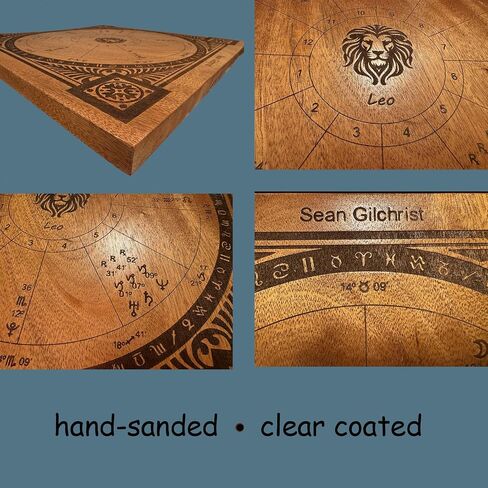 Custom Engraved Wooden Astrology Chart + Digital Report, Personalized Astrology Gift Wall Decor, Zodiac Signs Wall Art, Natal Chart Reading, Gift Idea for Friend, Family - Birthday, Anniversary in Saudi Arabia