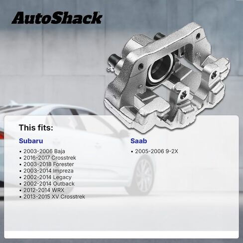 AutoShack Front Right Brake Caliper Assembly with Bracket Replacement for Saab 9-2X Subaru Impreza Baja WRX XV Crosstrek 2002-2014 Outback Legacy 2003-2018 Forester AWD Passenger Side BC30008 in Saudi Arabia