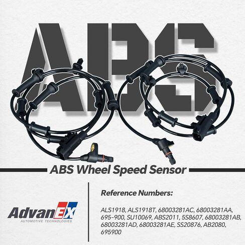 68003281AC 2 PCS ABS SPEED SESSOR الجبهة اليسرى واليمين متوافق مع JEEP 2007-2017 WRANGLER /2018 WRANGLER JK ، استبدل 68003281AA ALS1918 in Saudi Arabia