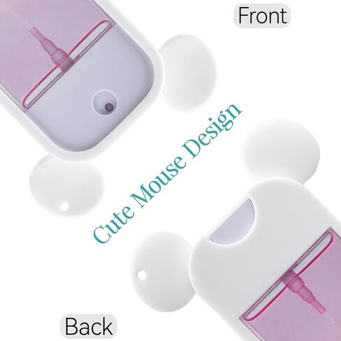 Terpink Silicone Case متوافق مع Rachland Hand Landizer Spray 1 Fl Oz ، حالة وقائية تصميم الماوس مع سلسلة مفاتيح لضباب الطاقة وضباب الوهج ، حزمة رذاذ المطهر اليدوي 1 (أسود) in Kuwait
