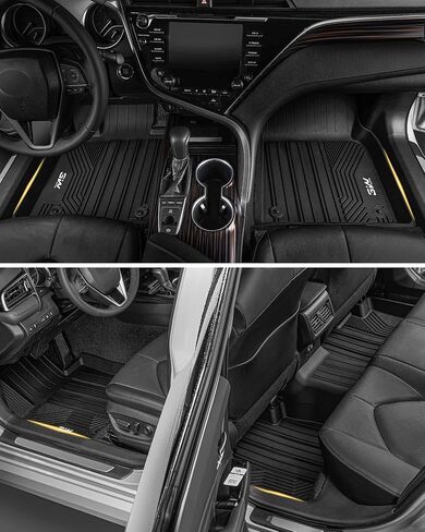 3W Floor Mats for 2024 2025 Toyota Grand Highlander(Include Hybrid)，1-3 Rows Trunk Mat & Seat Back Covers TPE All Weather,Black in Saudi Arabia