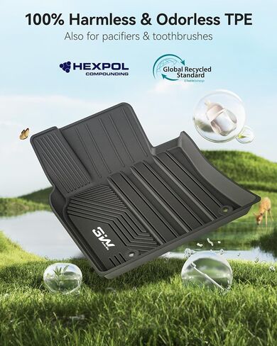 3W Floor Mats for 2024 2025 Toyota Grand Highlander(Include Hybrid)，1-3 Rows Trunk Mat & Seat Back Covers TPE All Weather,Black in Saudi Arabia