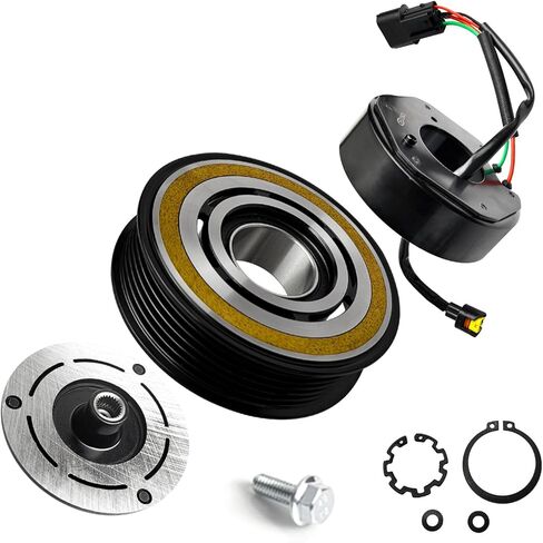 A/C Compressor Clutch Assembly Kit Plate Pulley Bearing Coil Replacement for Hyundai Palisade 2020 2011 2022 V6 3.8L, AC Air Conditioning Compressor Clutch Coil Auto Repair Kit for Palisade 2020-2022 in Saudi Arabia