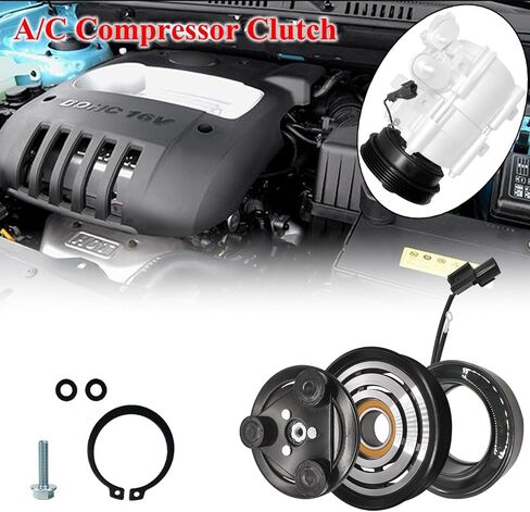 A/C ضاغط القابض مجموعة مجموعة لوحة لوحة تحمل لفائف 795 استبدال لعام 2001-2004 Hyundai Santa Fe 4cyl 2.4l in Saudi Arabia