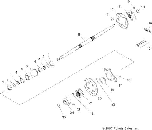 Polaris ATV Caliper Mount Bushing ، Part 5134441 ، Qty 1 in Saudi Arabia