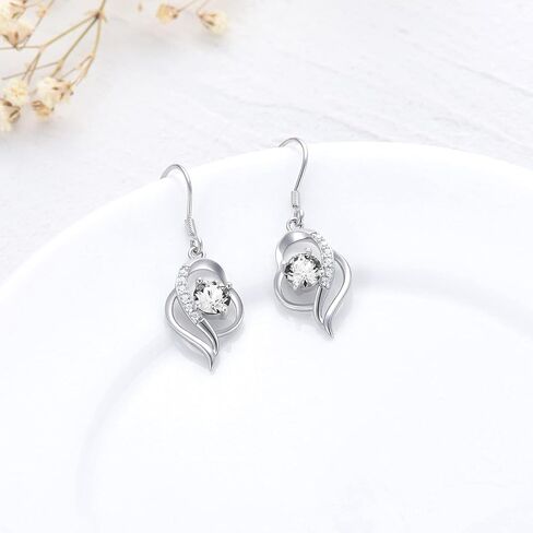 Seiyang 925 Sterling Silver Birthstone Dangle Earrings for Women Birthday Anniversary Fine Jewelry for Women Girls in Saudi Arabia
