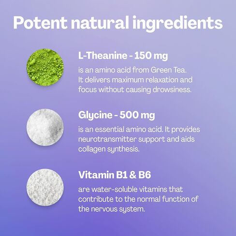 URVI® Neuro Support Supplement Gummies – 500 mg Glycine, 150 mg L-Theanine (high Potency), Vitamins B1 & B6 for Calm Focus, Relaxation, & Sleep – Sugar-Free – Green Tea & Apple – 60 Count in Saudi Arabia