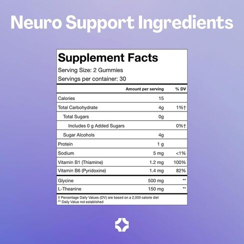 مكملات دعم Neuro Urvi®-500 ملغ من الجليكاين ، 150 ملغ L-theanine (فاعلية عالية) ، فيتامينات B1 و B6 للتركيز الهادئ والاسترخاء والنوم-خالي من السكر-الشاي الأخضر والتفاح-60 in Kuwait