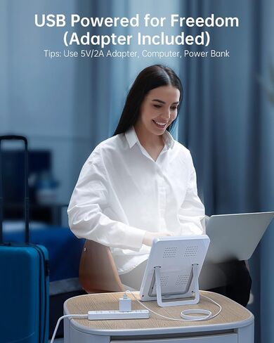SUXIO Light Therapy Lamp - 10000 Lux Therapy Light, 3 Timing & Mode Happy Lamp, Touch Control Daylight Lamps with Memory Function, Portable Light Therapy Box for Home/Office Use As Lift Mood in Kuwait