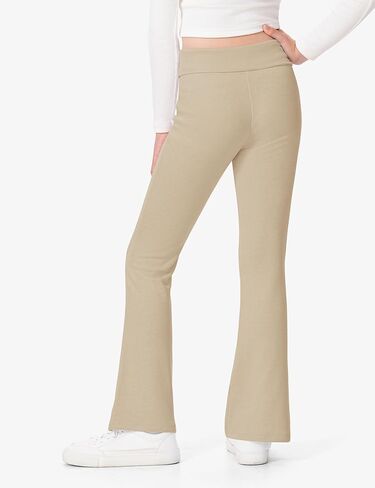 BOOPH Girls Leggings Kids Flare Leggings Fold Over Waistband Casual Bell Bottom Pants for Teens in Saudi Arabia