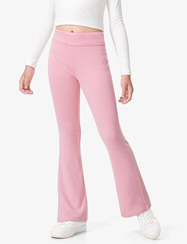 BOOPH Girls Leggings Kids Flare Leggings Fold Over Waistband Casual Bell Bottom Pants for Teens in Saudi Arabia