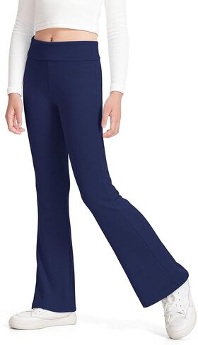 BOOPH Girls Leggings Kids Flare Leggings Fold Over Waistband Casual Bell Bottom Pants for Teens in Saudi Arabia